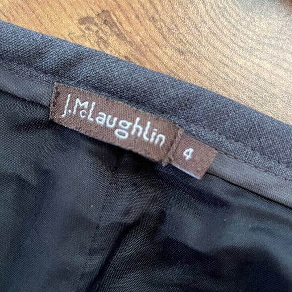 J McLaughlin Womens Dress Pants Sz 4 Gray Stretch Wool Side Zip Lined Classic - Picture 9 of 9